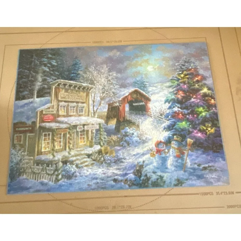 Country Shopping 1000 Piece Jigsaw Puzzle By Nicky Boehme SunsOut Complete